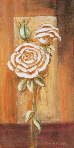 Botanical l White Modern Wood Framed Art Print with Double Matting by Schottler, Katharina