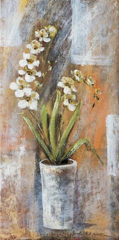 Botanical lll White Modern Wood Framed Art Print with Double Matting by Schottler, Katharina