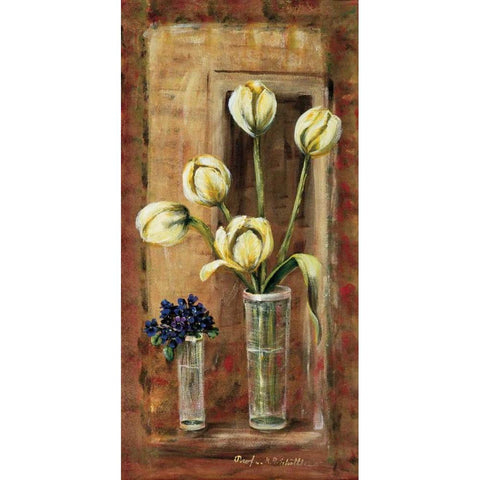 Botanical Vl Black Modern Wood Framed Art Print with Double Matting by Schottler, Katharina