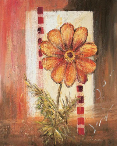 Flores Power l White Modern Wood Framed Art Print with Double Matting by Schottler, Katharina