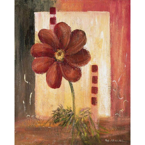Flores Power ll White Modern Wood Framed Art Print by Schottler, Katharina