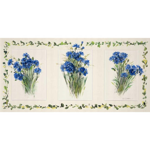 Deco Floral II Gold Ornate Wood Framed Art Print with Double Matting by Schottler, Katharina