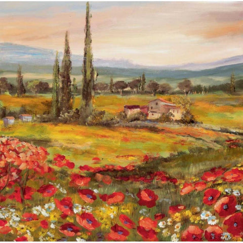 Trytic II Black Modern Wood Framed Art Print with Double Matting by Schottler, Katharina