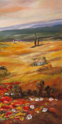 Trytic II Black Ornate Wood Framed Art Print with Double Matting by Schottler, Katharina