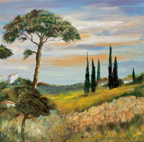 Italy trio II White Modern Wood Framed Art Print with Double Matting by Schottler, Katharina