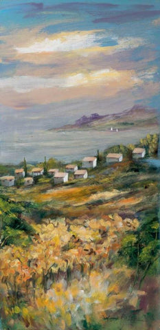 Italy trio III Black Ornate Wood Framed Art Print with Double Matting by Schottler, Katharina