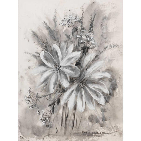 Greytone I Black Modern Wood Framed Art Print by Schottler, Katharina