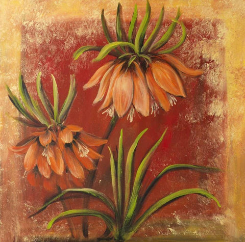 Imago I Black Ornate Wood Framed Art Print with Double Matting by Schottler, Katharina