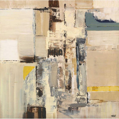 Splash square Black Modern Wood Framed Art Print with Double Matting by van Engelshoven, Marie T