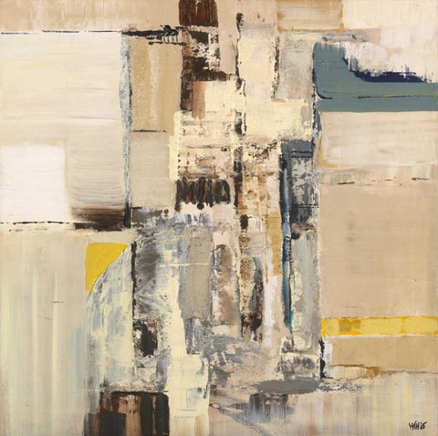 Splash square White Modern Wood Framed Art Print with Double Matting by van Engelshoven, Marie T