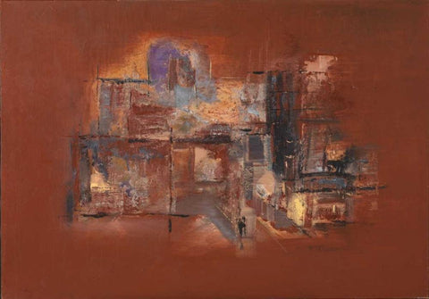 Brown up Black Ornate Wood Framed Art Print with Double Matting by van Engelshoven, Marie T