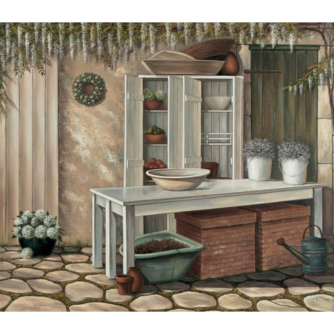 Kitchen White Modern Wood Framed Art Print by Schutte, Michel