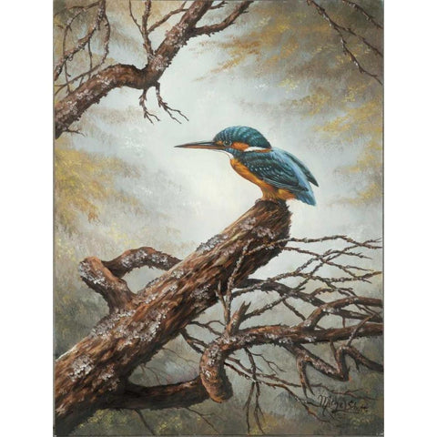 Checking up White Modern Wood Framed Art Print by Schutte, Michel