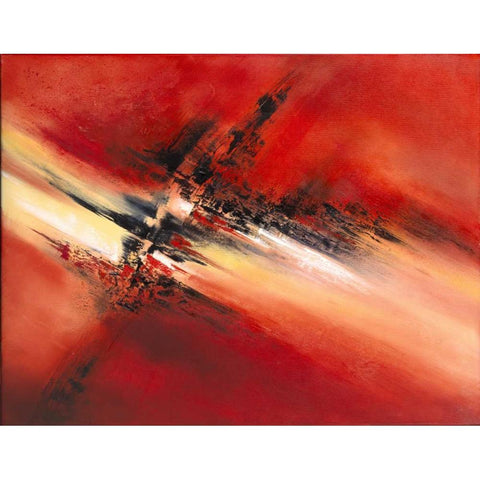 Abstraction I Gold Ornate Wood Framed Art Print with Double Matting by Geurts, Nelly