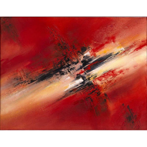 Abstraction II Black Modern Wood Framed Art Print by Geurts, Nelly