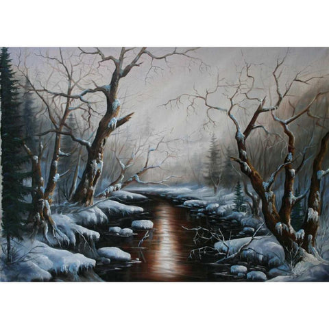 Ozidani Vesnie White Modern Wood Framed Art Print by Vlagyislav, Najgyonov