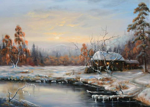 Zimuski White Modern Wood Framed Art Print with Double Matting by Vlagyislav, Najgyonov