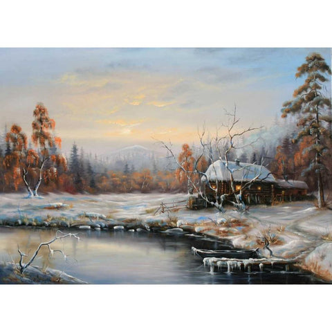 Zimuski White Modern Wood Framed Art Print by Vlagyislav, Najgyonov