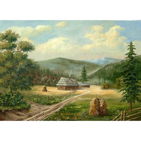 Rodnie Gori White Modern Wood Framed Art Print by Vlagyislav, Najgyonov