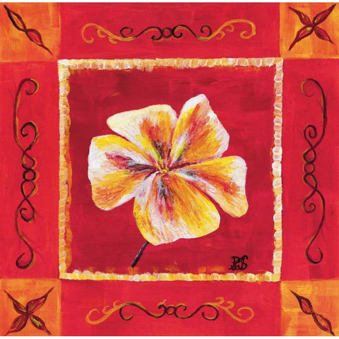 Retro Orange II Black Modern Wood Framed Art Print with Double Matting by van Aanholt, Pascalle