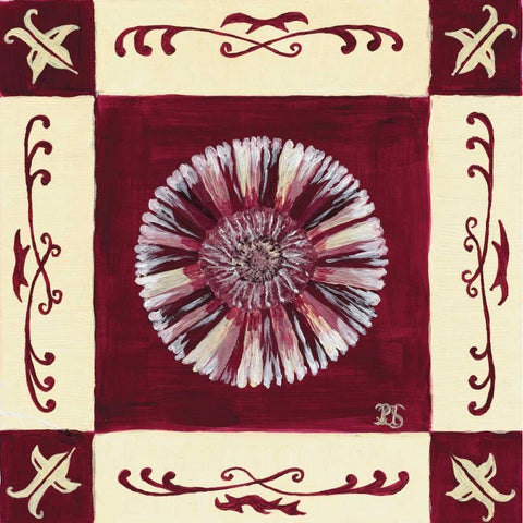 Retro Purple I Gold Ornate Wood Framed Art Print with Double Matting by van Aanholt, Pascalle