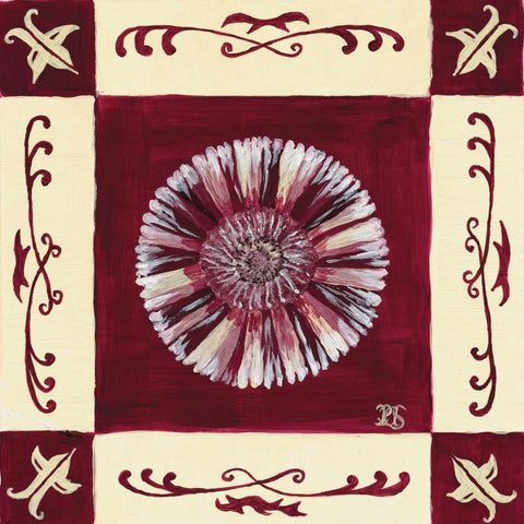 Retro Purple I White Modern Wood Framed Art Print with Double Matting by van Aanholt, Pascalle