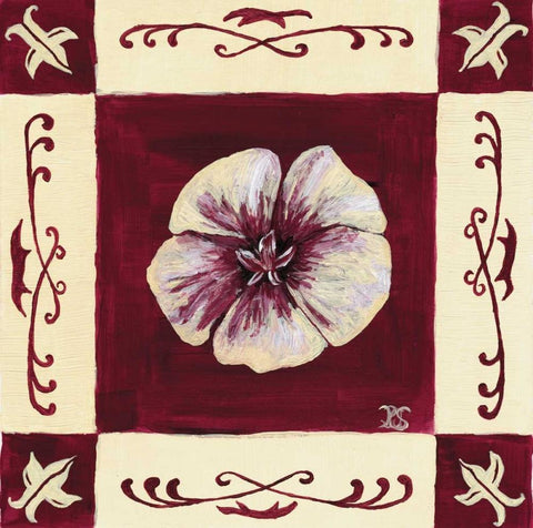 Retro Purple II Black Ornate Wood Framed Art Print with Double Matting by van Aanholt, Pascalle