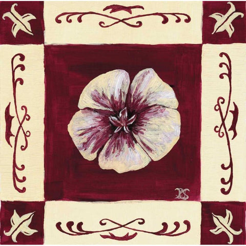 Retro Purple II Black Modern Wood Framed Art Print with Double Matting by van Aanholt, Pascalle