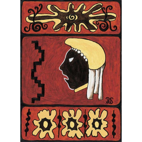 Etnica II White Modern Wood Framed Art Print by van Aanholt, Pascalle