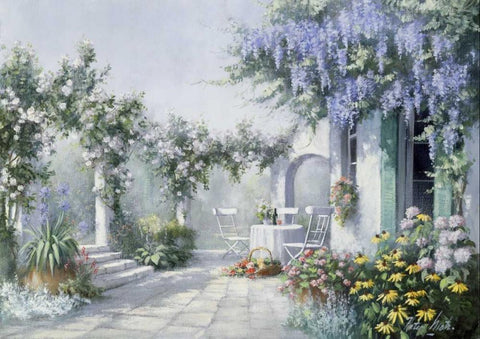 Natures magic White Modern Wood Framed Art Print with Double Matting by Motz, Peter