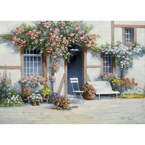 Pretty in pink White Modern Wood Framed Art Print by Motz, Peter