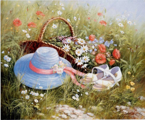 Once upon timeâ€¦ Black Ornate Wood Framed Art Print with Double Matting by Motz, Peter