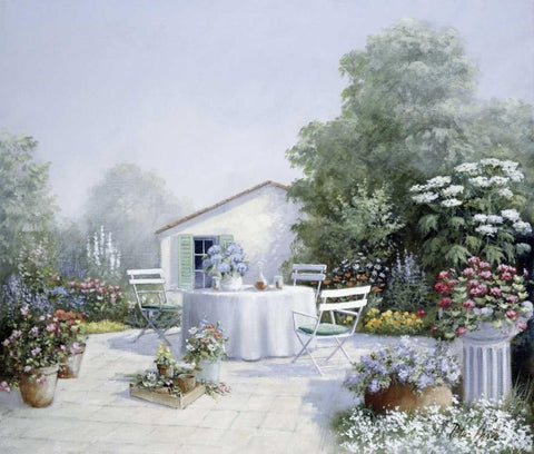 All good things White Modern Wood Framed Art Print with Double Matting by Motz, Peter