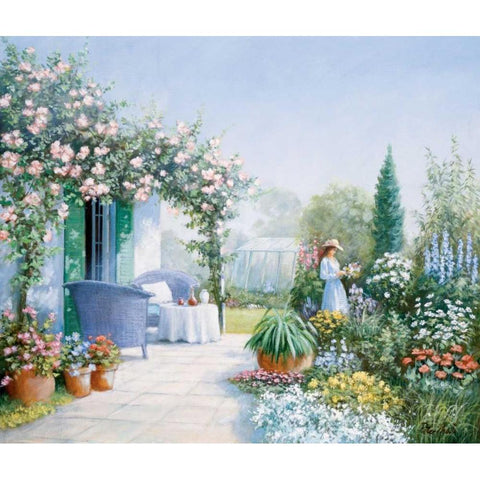 Missing you Gold Ornate Wood Framed Art Print with Double Matting by Motz, Peter