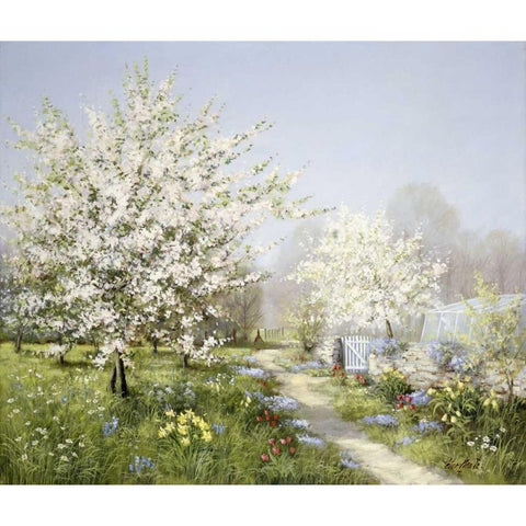 Spring blossoms White Modern Wood Framed Art Print by Motz, Peter