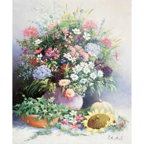 Seasons warmth Black Modern Wood Framed Art Print with Double Matting by Motz, Peter