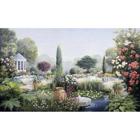 Summer glory Black Modern Wood Framed Art Print by Motz, Peter