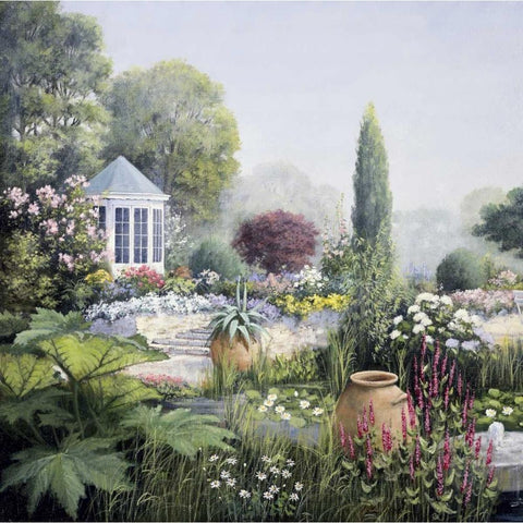 Paradise I Gold Ornate Wood Framed Art Print with Double Matting by Motz, Peter