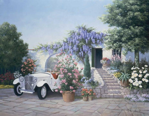 No more wishes Black Ornate Wood Framed Art Print with Double Matting by Motz, Peter