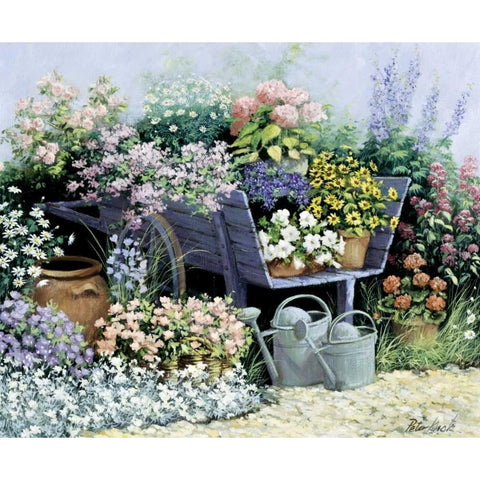 Days delight Gold Ornate Wood Framed Art Print with Double Matting by Motz, Peter