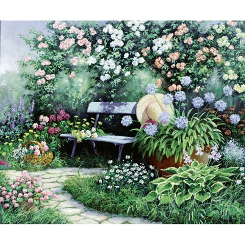 Lovely White Modern Wood Framed Art Print by Motz, Peter