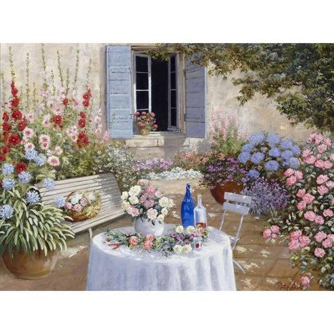 Sparkling scene Gold Ornate Wood Framed Art Print with Double Matting by Motz, Peter