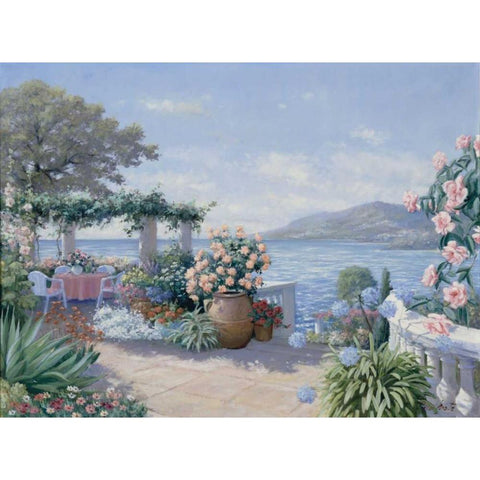 Magnificent view White Modern Wood Framed Art Print by Motz, Peter