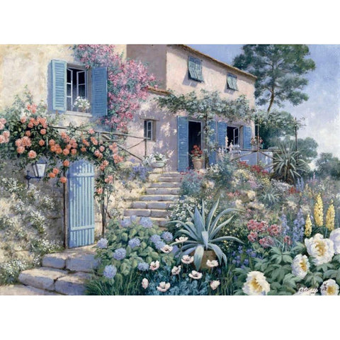 Stairs toâ€¦ Black Modern Wood Framed Art Print by Motz, Peter