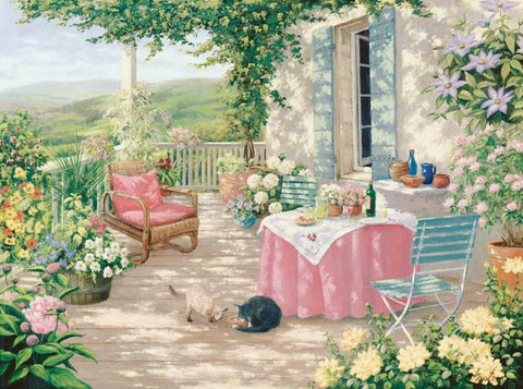 Brunch  Black Ornate Wood Framed Art Print with Double Matting by Motz, Peter