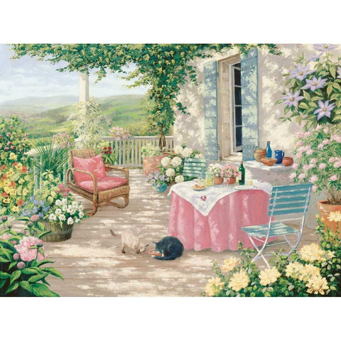 Brunch  Gold Ornate Wood Framed Art Print with Double Matting by Motz, Peter