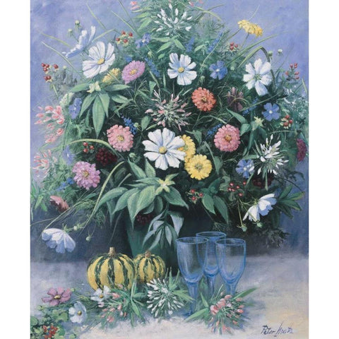 Blooming White Modern Wood Framed Art Print by Motz, Peter