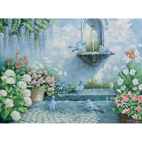 Refreshment White Modern Wood Framed Art Print by Motz, Peter