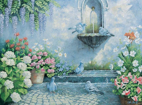 Refreshment Black Ornate Wood Framed Art Print with Double Matting by Motz, Peter