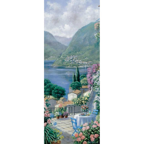 Lago Maggiore Gold Ornate Wood Framed Art Print with Double Matting by Motz, Peter
